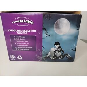 8.5 FT Giant‎ Halloween Inflatables Cuddling Skeleton Couple Outdoor Decor NEW!